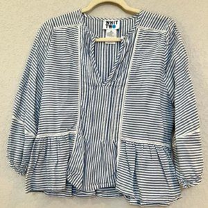 Whit Two Striped Blouse From Anthropologie